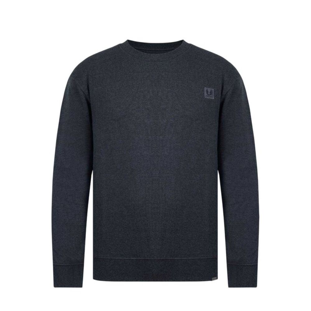 Firetrap Mens Logo Regular Sweater Top / Charcoal Marl